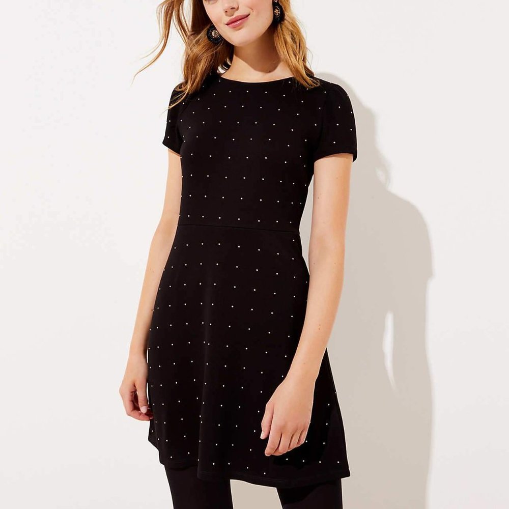 NWT Loft Studded Flare Dress